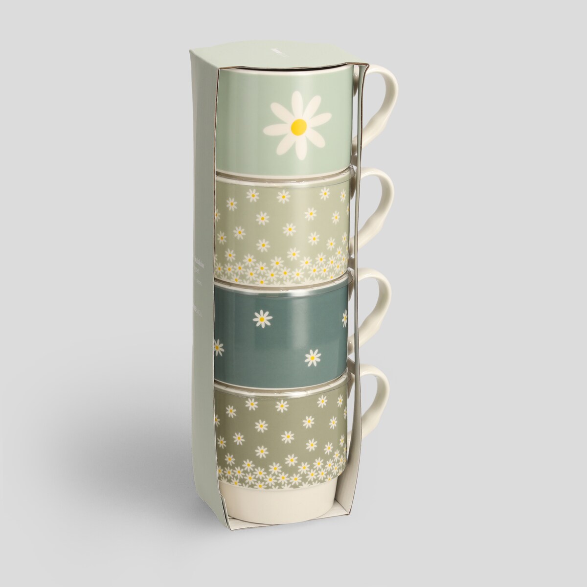 Komplet Kubków Nessen z motywem kwiatowym