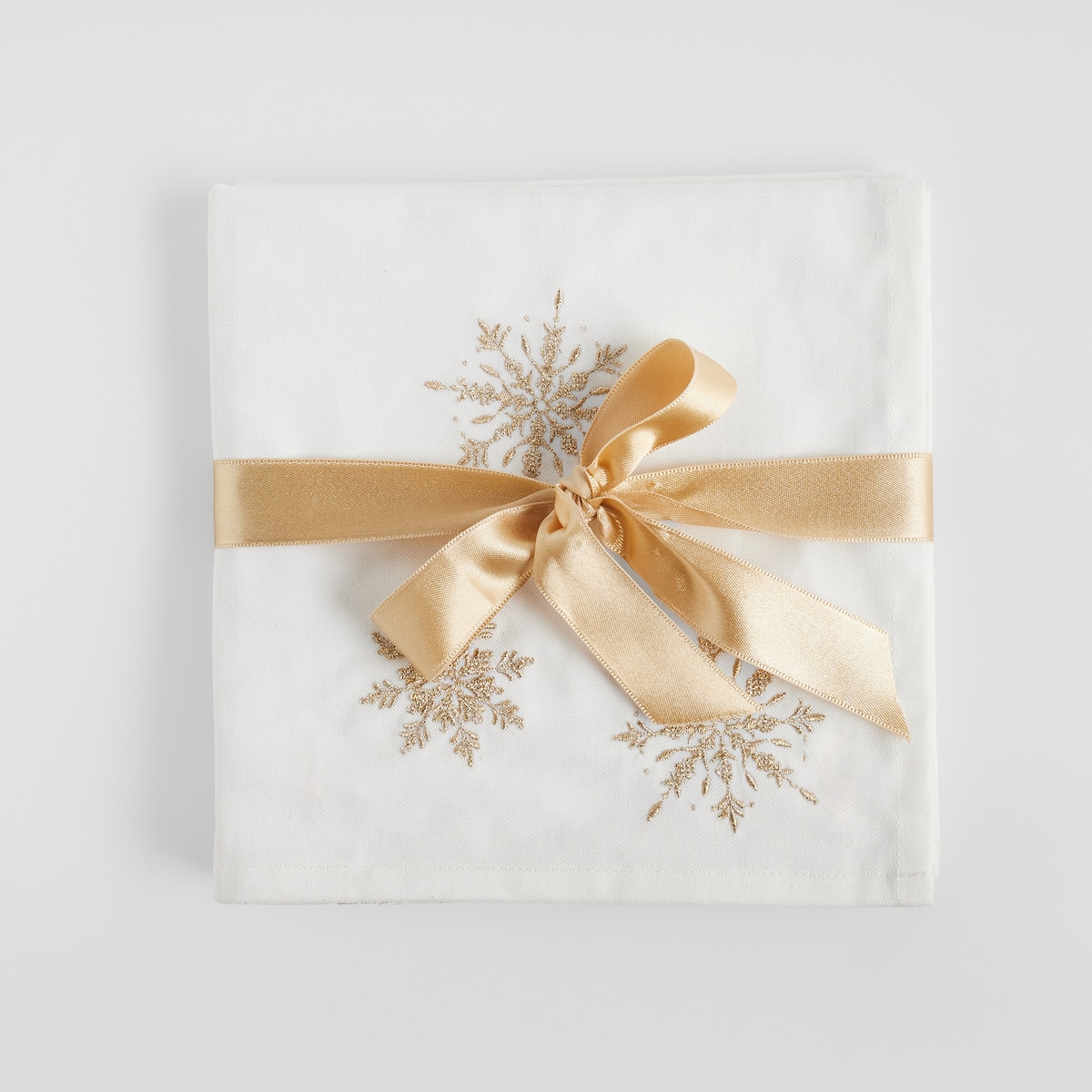 Komplet Serwetek Bawełnianych Servio 40x40 cm z motywem śnieżynki