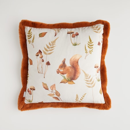 Poszewka Drukowana Bosque 45x45 cm z motywem zwierząt leśnych