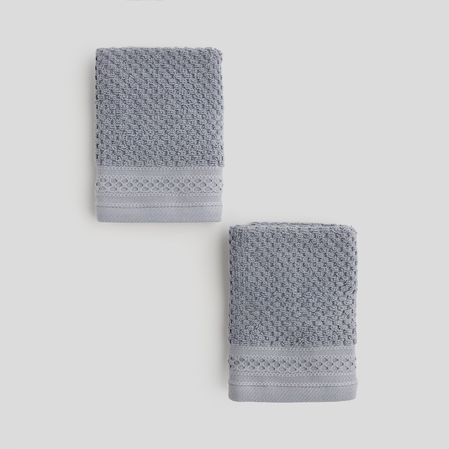 Komplet 2 szt. ręczników do twarzy lub do rąk Risso 30x30 cm