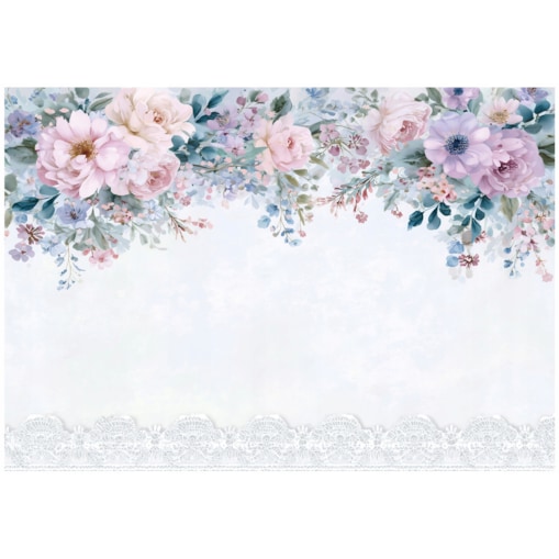 Fototapeta Do Sypialni Salonu Na Flizelinie Kwiaty Vintage Niebieski 250x175