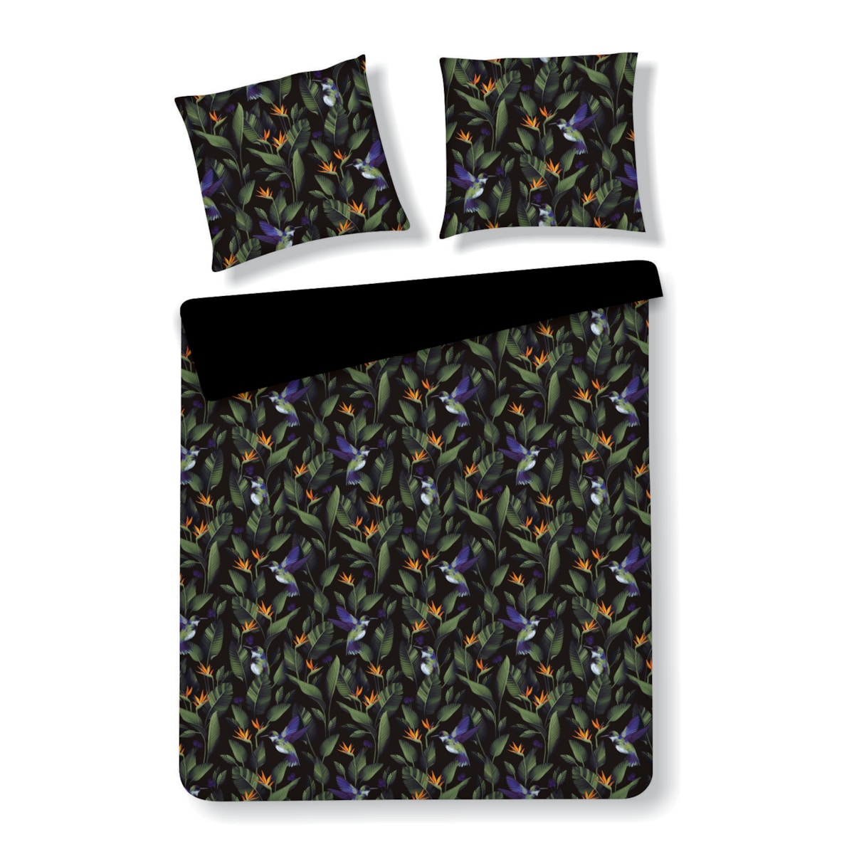 Pościel z bawełny satynowej Oaziso 200x220 cm z motywem tropikalnym