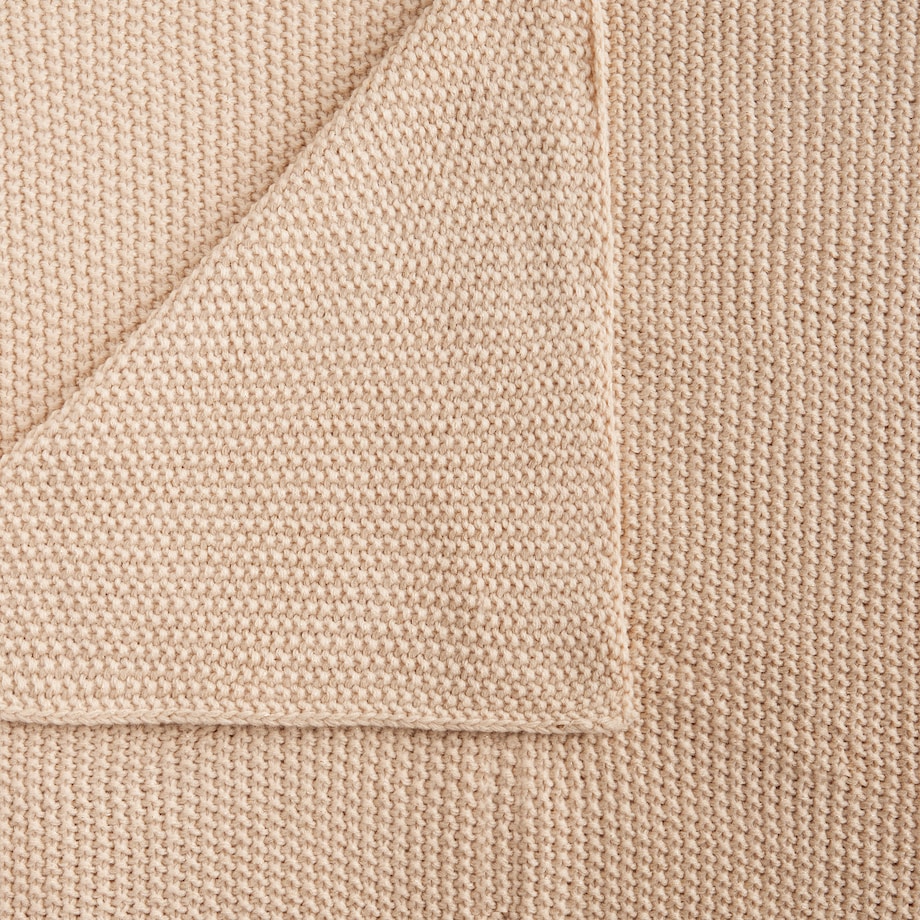 Jednokolorowy koc dzianinowy Zaldaris 130x170 cm