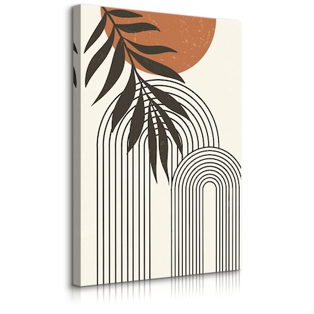 Obraz Gałązka Palmowa Abstrakcja Boho Style 80x120cm