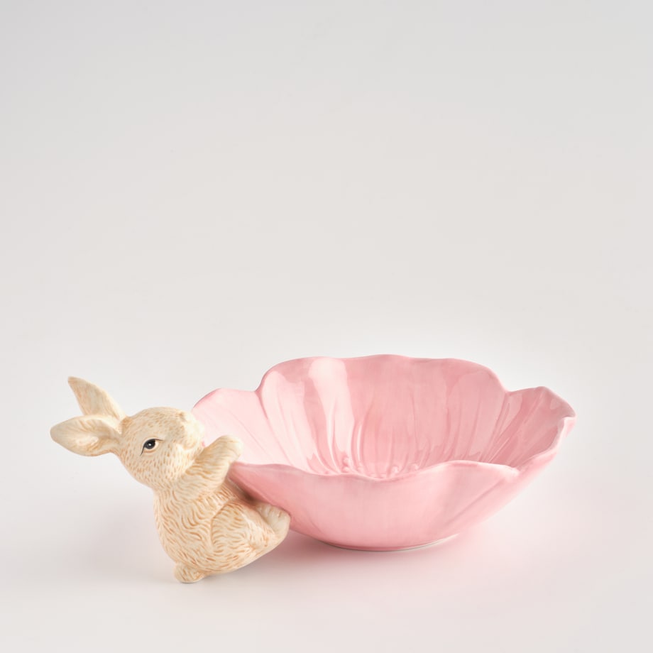 Miska Bunflow z motywem kwiatowym i królika