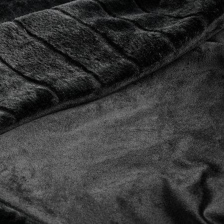 Jednokolorowa futrzana narzuta na łóżko Classolo 180x200 cm
