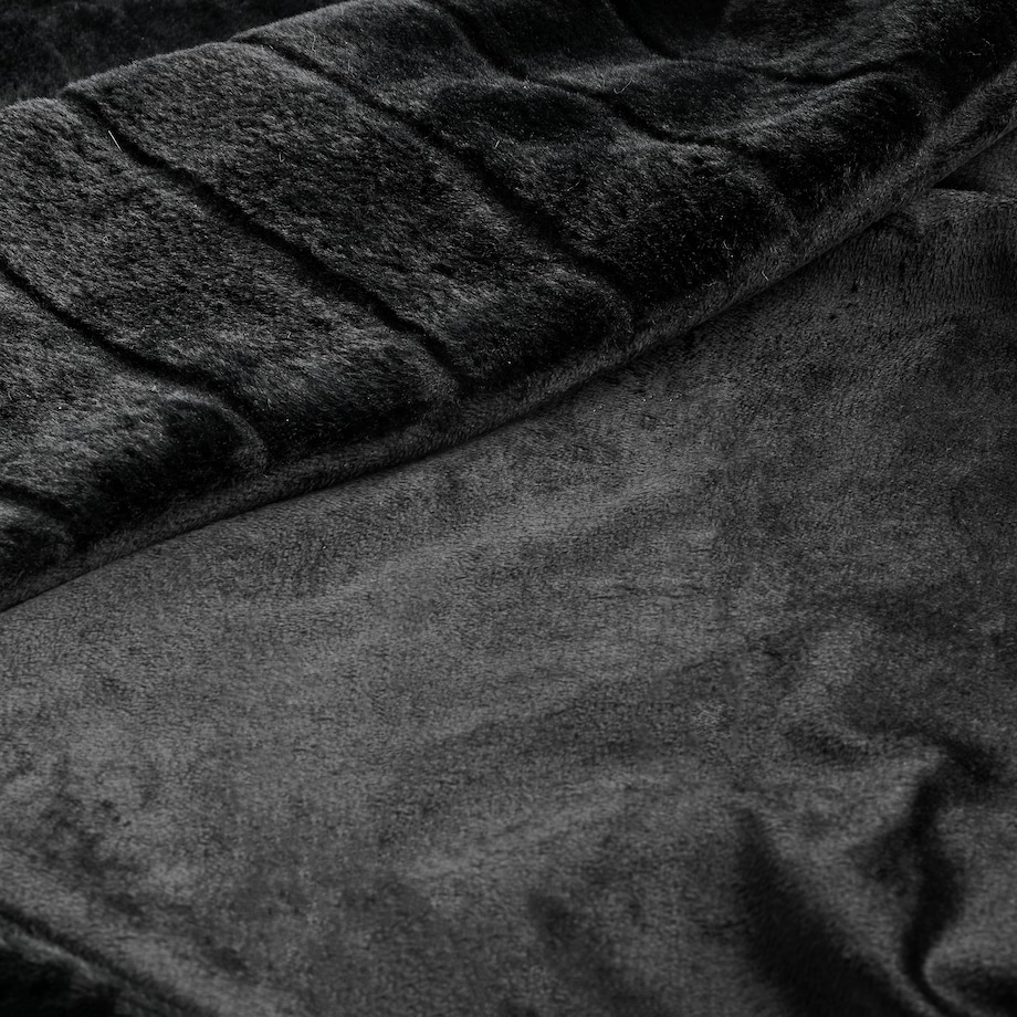 Jednokolorowa futrzana narzuta na łóżko Classolo 180x200 cm