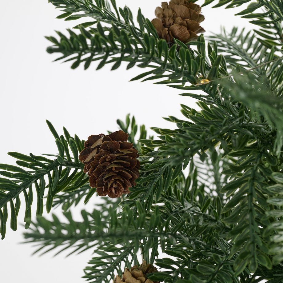 Stroik Led Julgran z motywem roślinnym