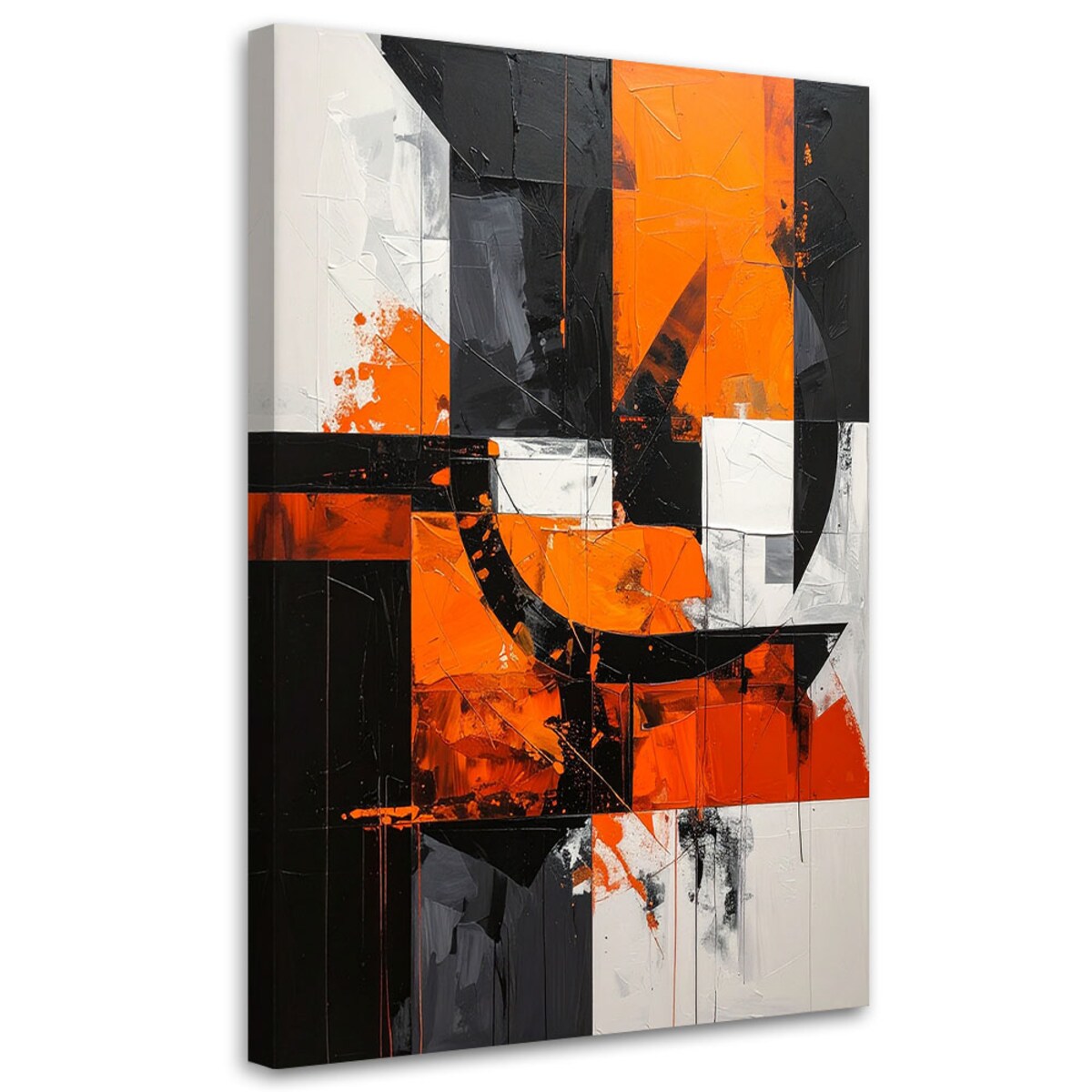 Obraz do salonu biura kuchni, Abstrakcyjne kształty pomarańczowy
