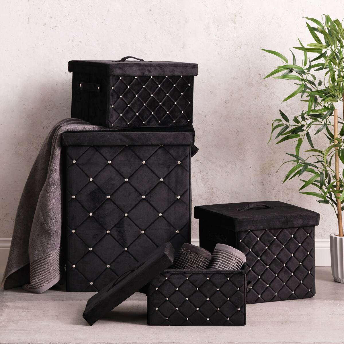 Kosz Na Pranie Diamante 45x35 cm