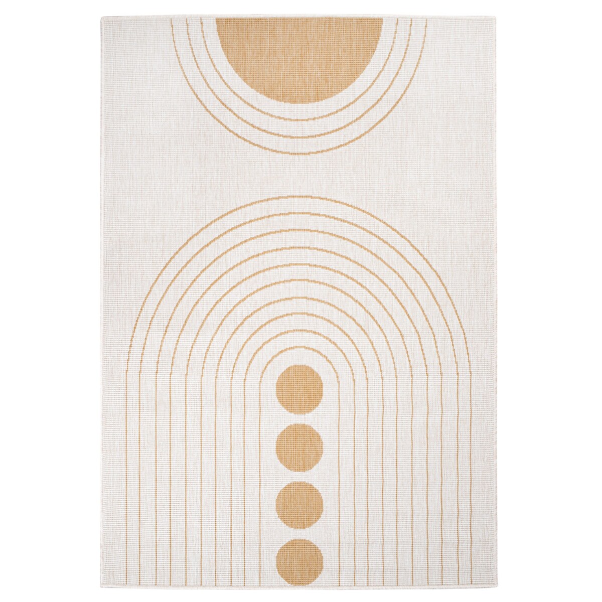 Funkcjonalny dywan na zewnątrz i do wnętrz, dwustronny DUO 57390 Ochre 160x230