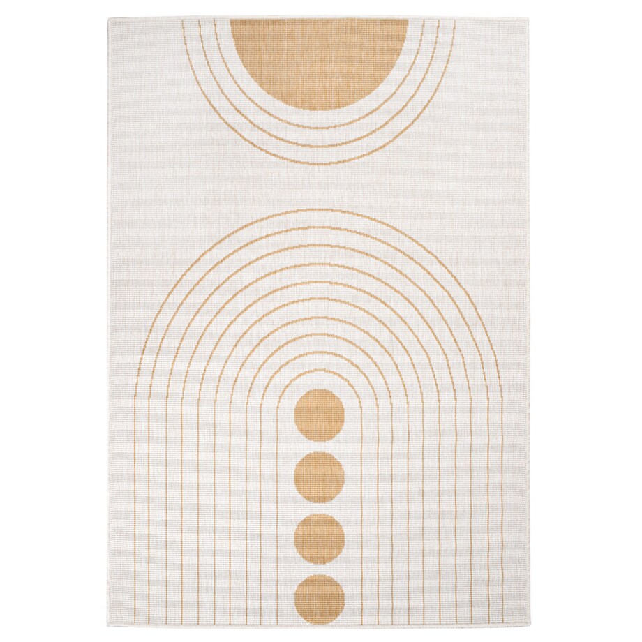 Funkcjonalny dywan na zewnątrz i do wnętrz, dwustronny DUO 57390 Ochre 160x230