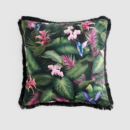 Poszewka z nadrukiem Tripio 45x45 cm z motywem kwiatowym