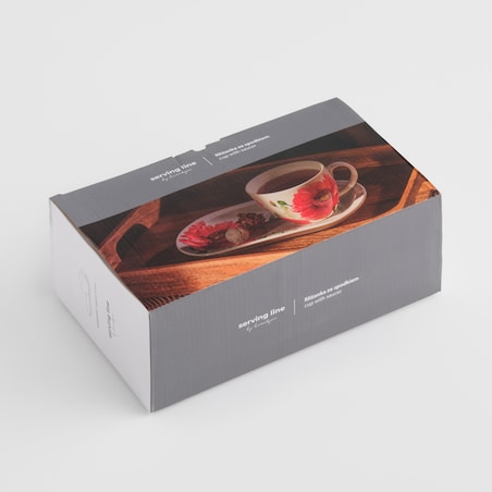 Filiżanka Ze Spodkiem Popplin z motywem kwiatowym