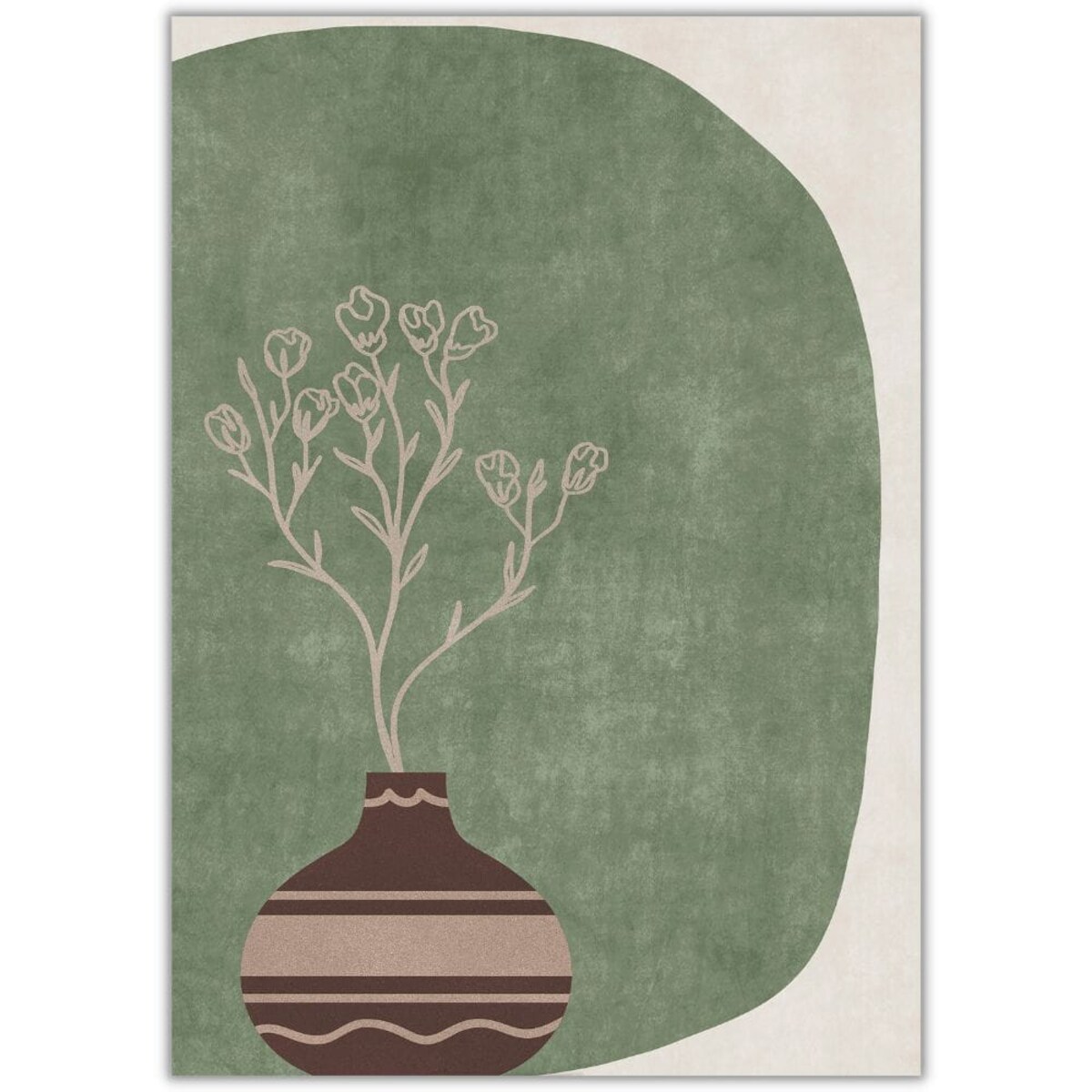 plakat watercolor green 2 30x40 cm