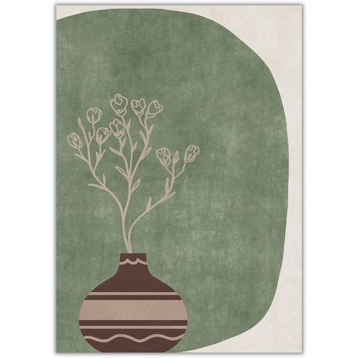 plakat watercolor green 2 30x40 cm