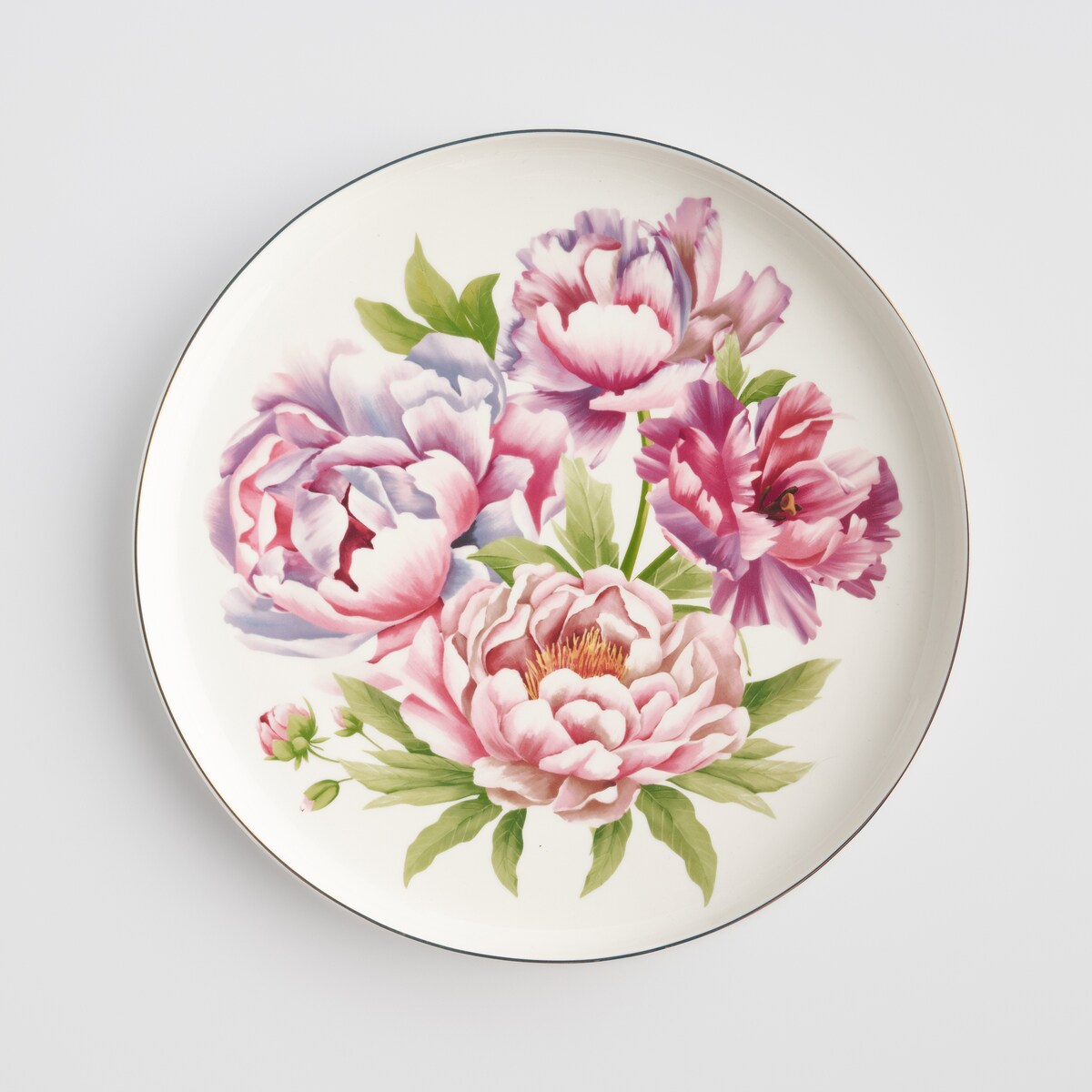 Talerz Obiadowy Aurelis z motywem kwiatowym