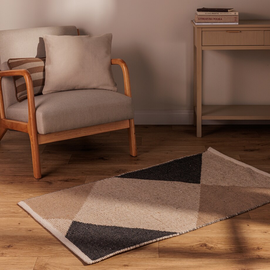 Chodnik Fringer 70x120 cm z motywem geometrycznym