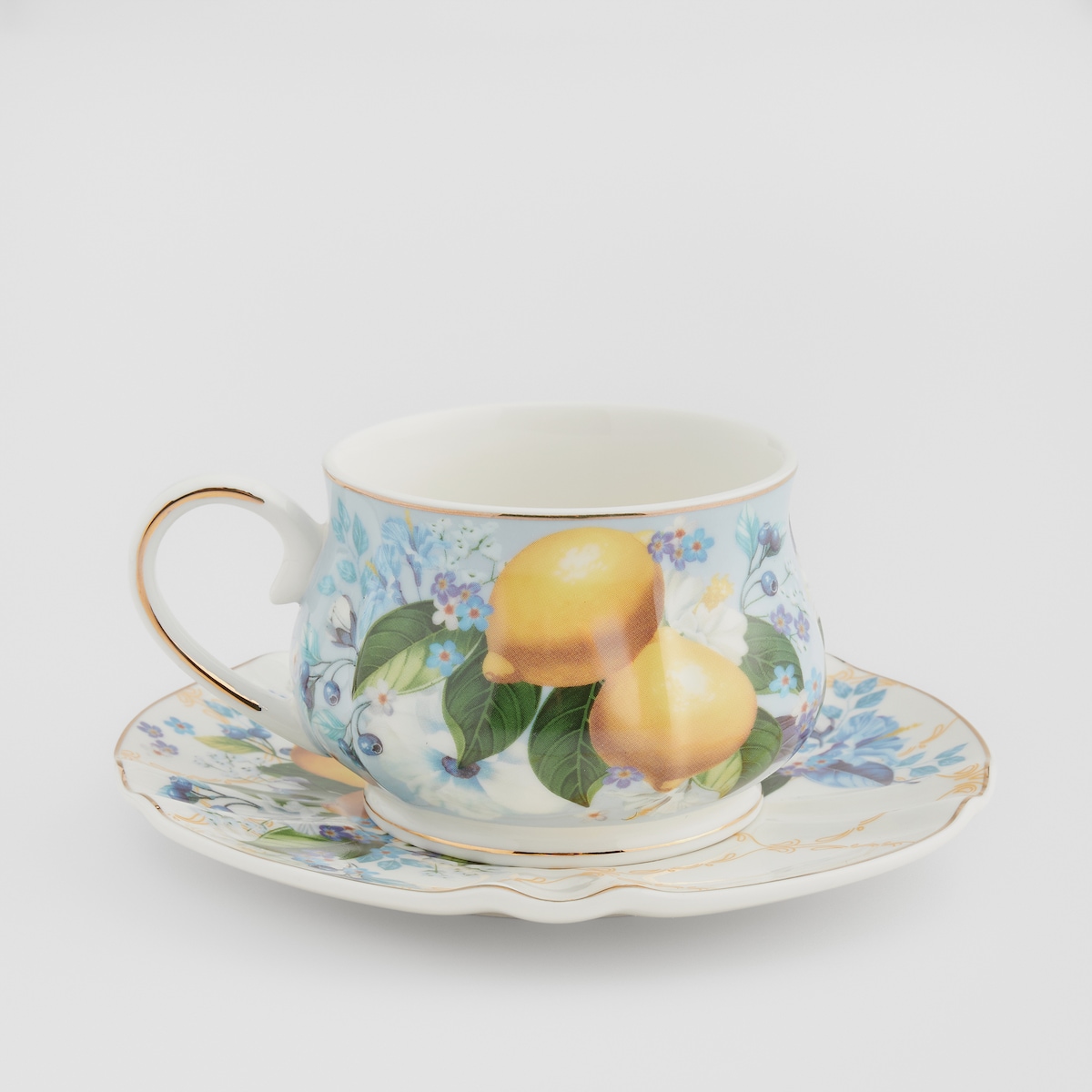 Filiżanka Ze Spodkiem Lemondi z motywem owoców