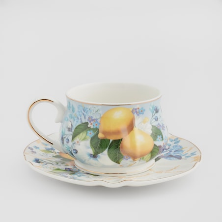 Filiżanka Ze Spodkiem Lemondi z motywem owoców