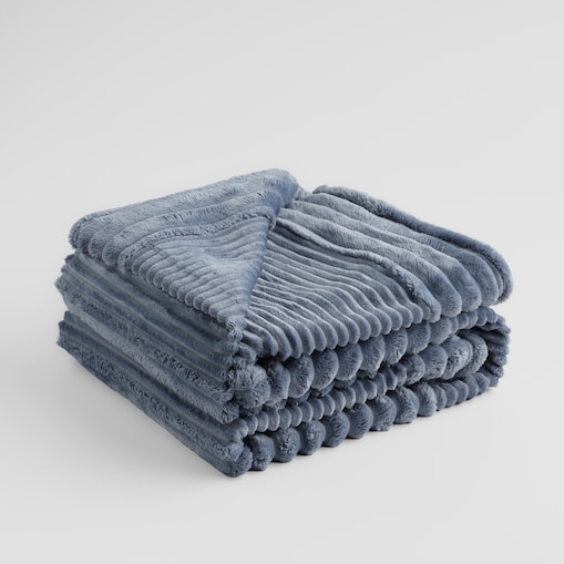 Jednokolorowy koc żakardowy Divite 150x200 cm