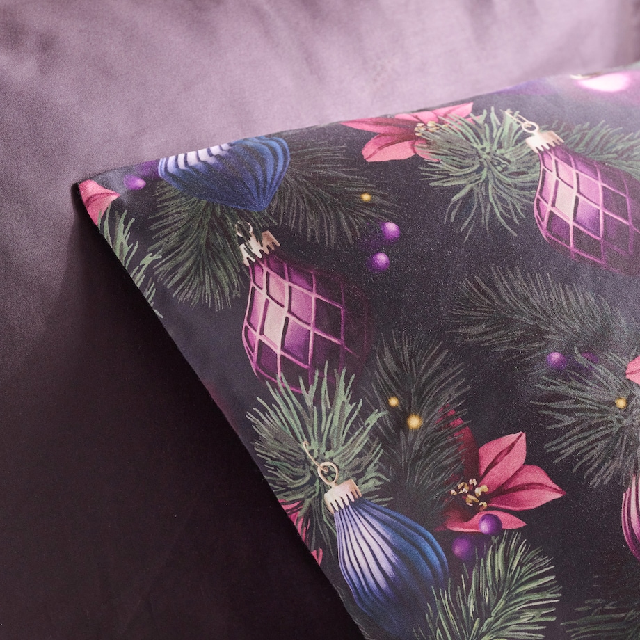 Pościel z bawełny satynowej Miravella 200x220 cm z motywem choinki