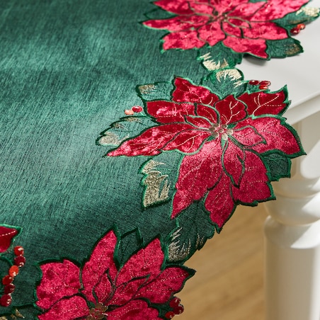Serweta Haftowana Poinsetto 80x80 cm