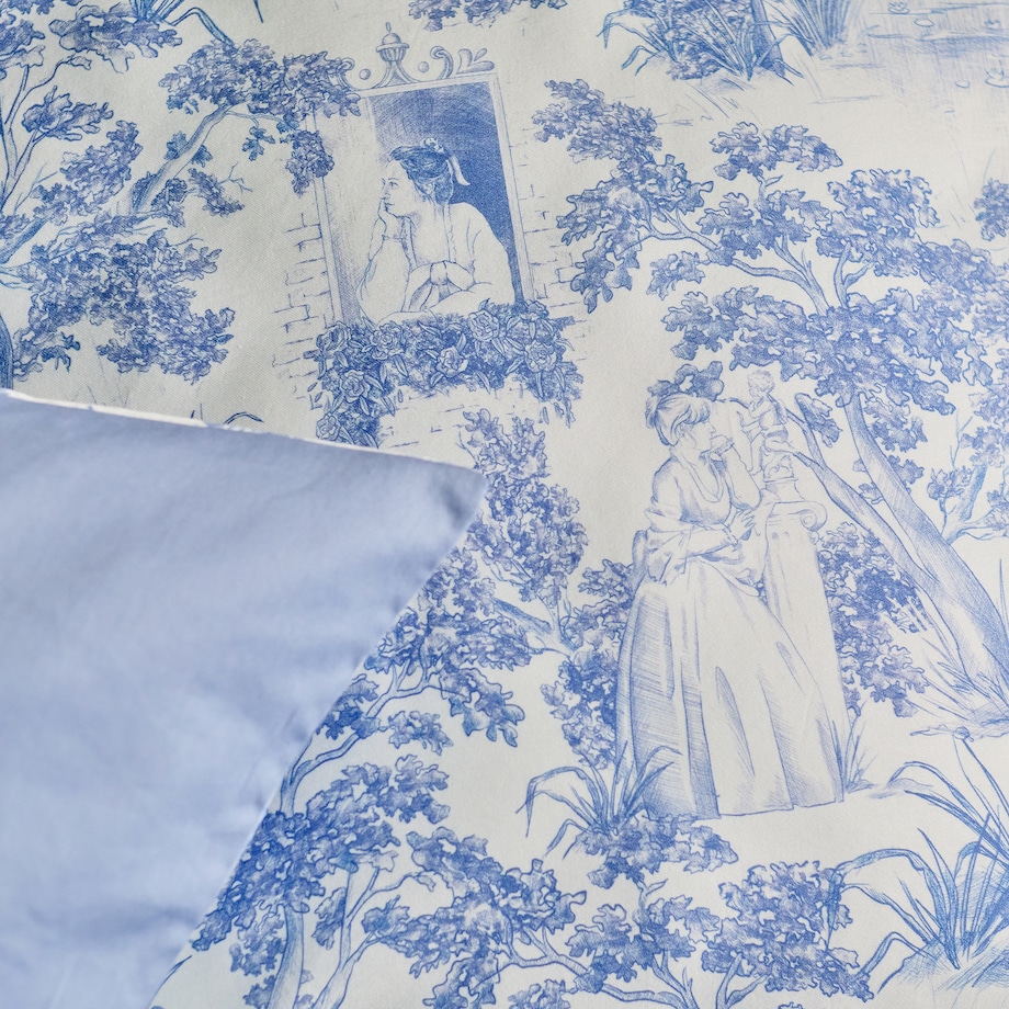 Pościel z bawełny satynowej Evite 200x220 cm z motywem pejzażu