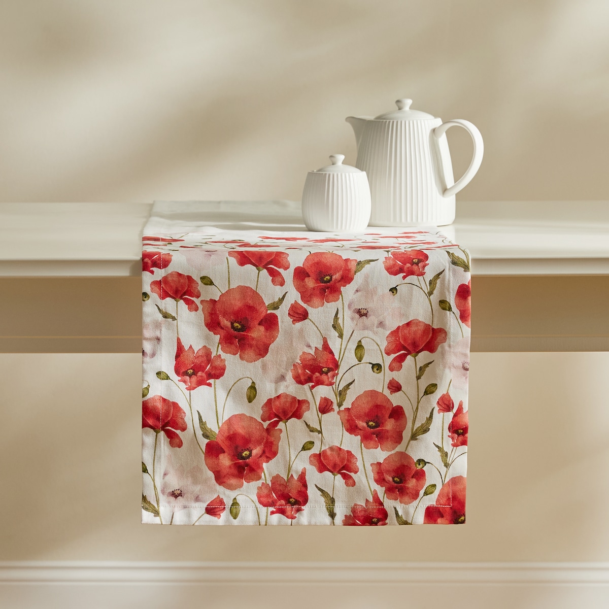 Bieżnik Drukowany Popini 35x180 cm z motywem kwiatowym