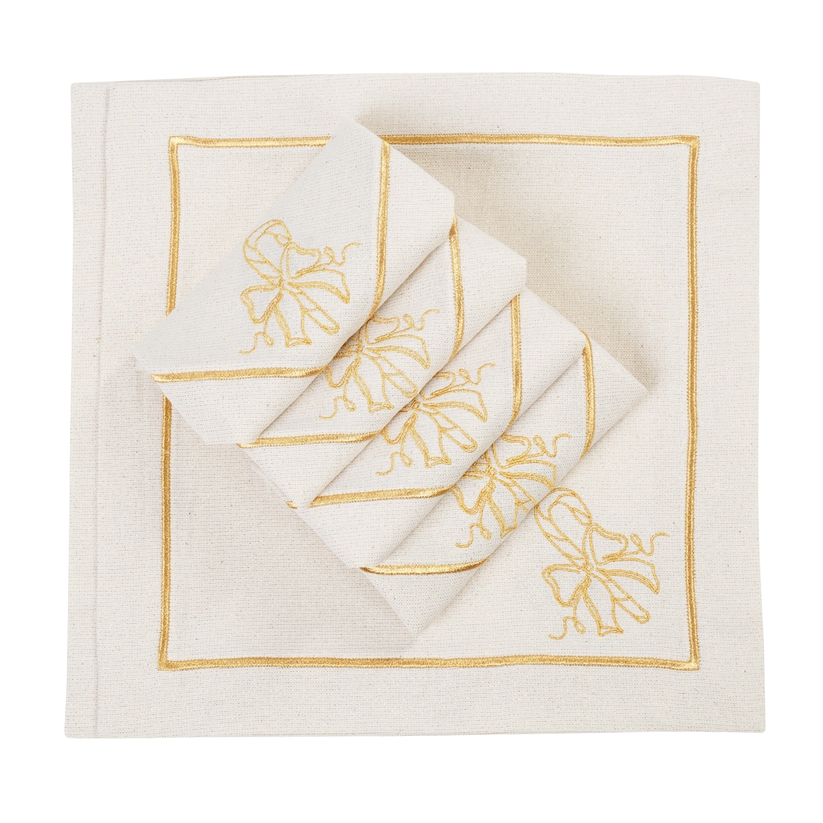 Serwetki Candy Cane Joyful Christmas Goldenline – komplet 6 szt.