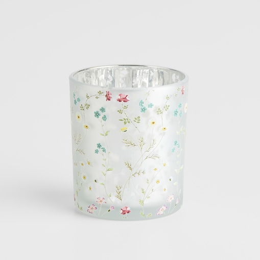 Świecznik Dowme z motywem kwiatowym