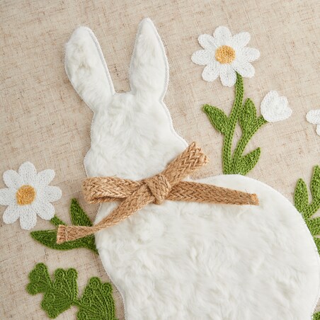 Poszewka Haftowana Olmo 45x45 cm z motywem królika