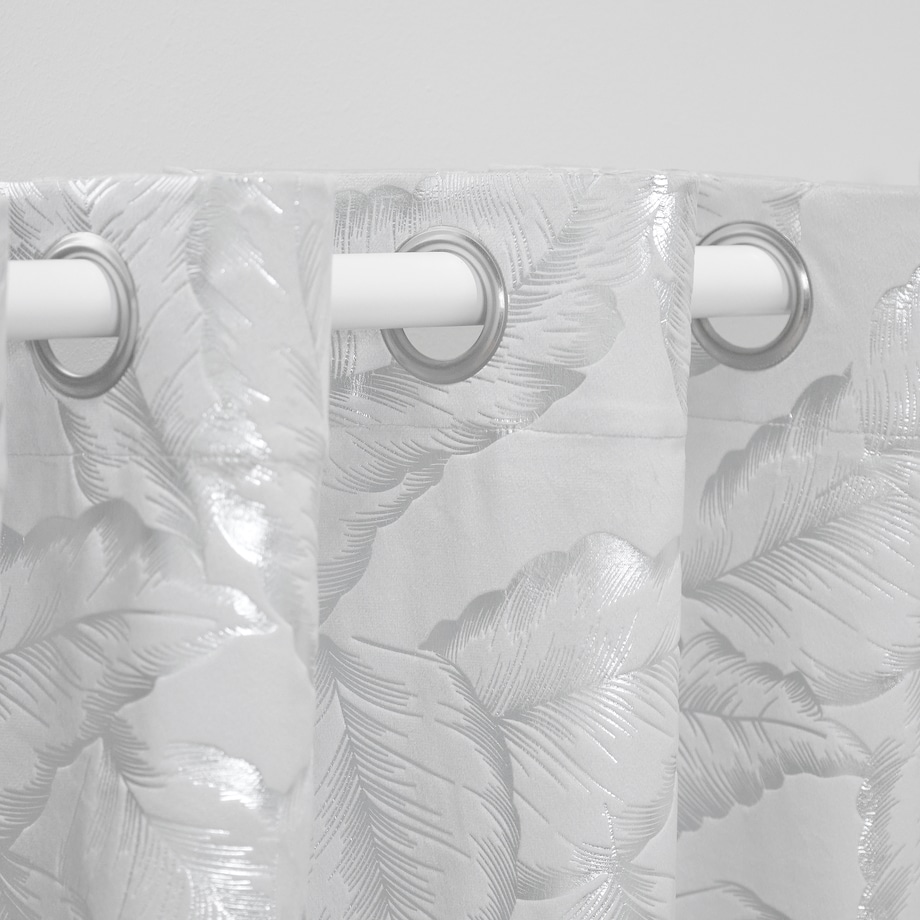 Zasłona Welwetowa Foglare 140x280 cm z motywem liściastym