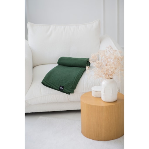 Pled pleciony zielony, 130 x 160 cm, La Manta