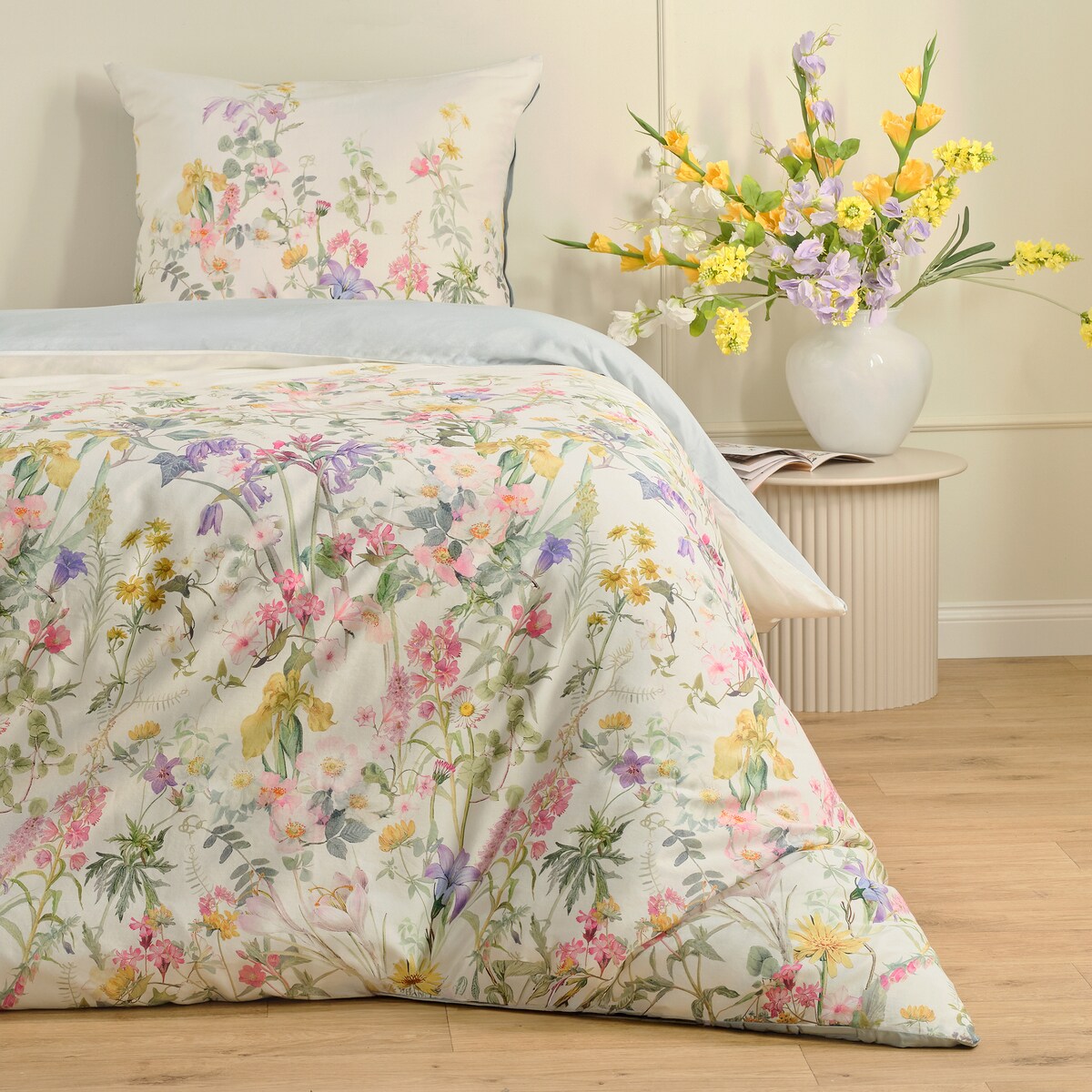 Pościel z bawełny satynowej Gardenblum 140x200 cm