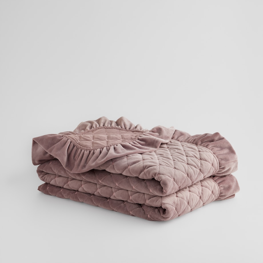 Jednokolorowa narzuta na łóżko z przeszywanym wzorem Greatte 200x220 cm