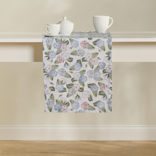Bieżnik z nadrukiem Pansiso 35x180 cm z motywem kwiatowym