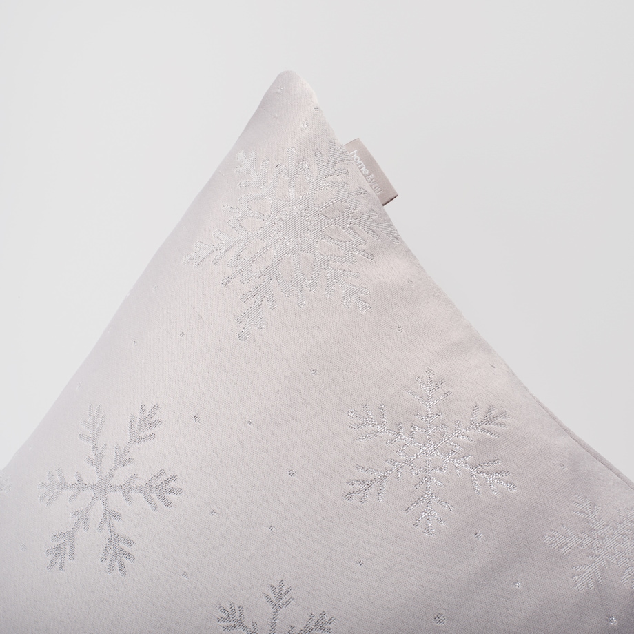 Poszewka Żakardowa Preciosita 45x45 cm z motywem śnieżynki