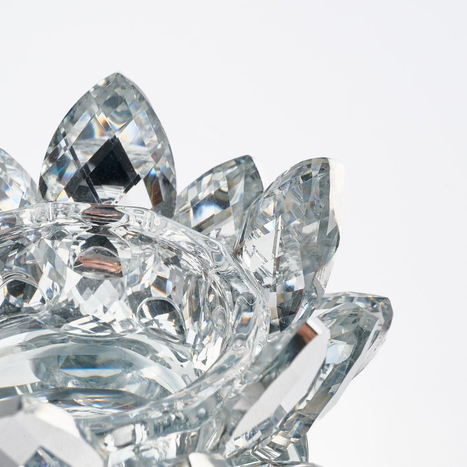 Świecznik Cristal shine small z motywem kwiatowym