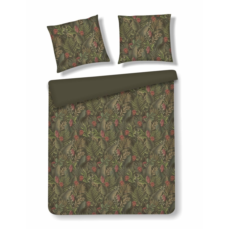 Pościel z bawełny satynowej Tropini 160x200 cm z motywem tropikalnym