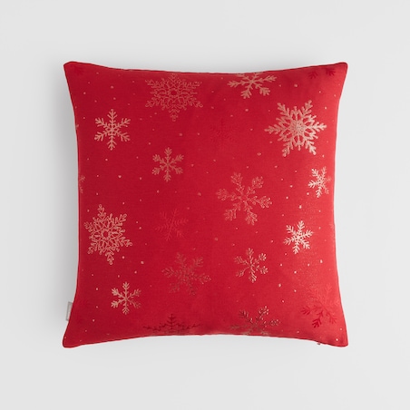 Poszewka Żakardowa Preciosita 45x45 cm z motywem śnieżynki