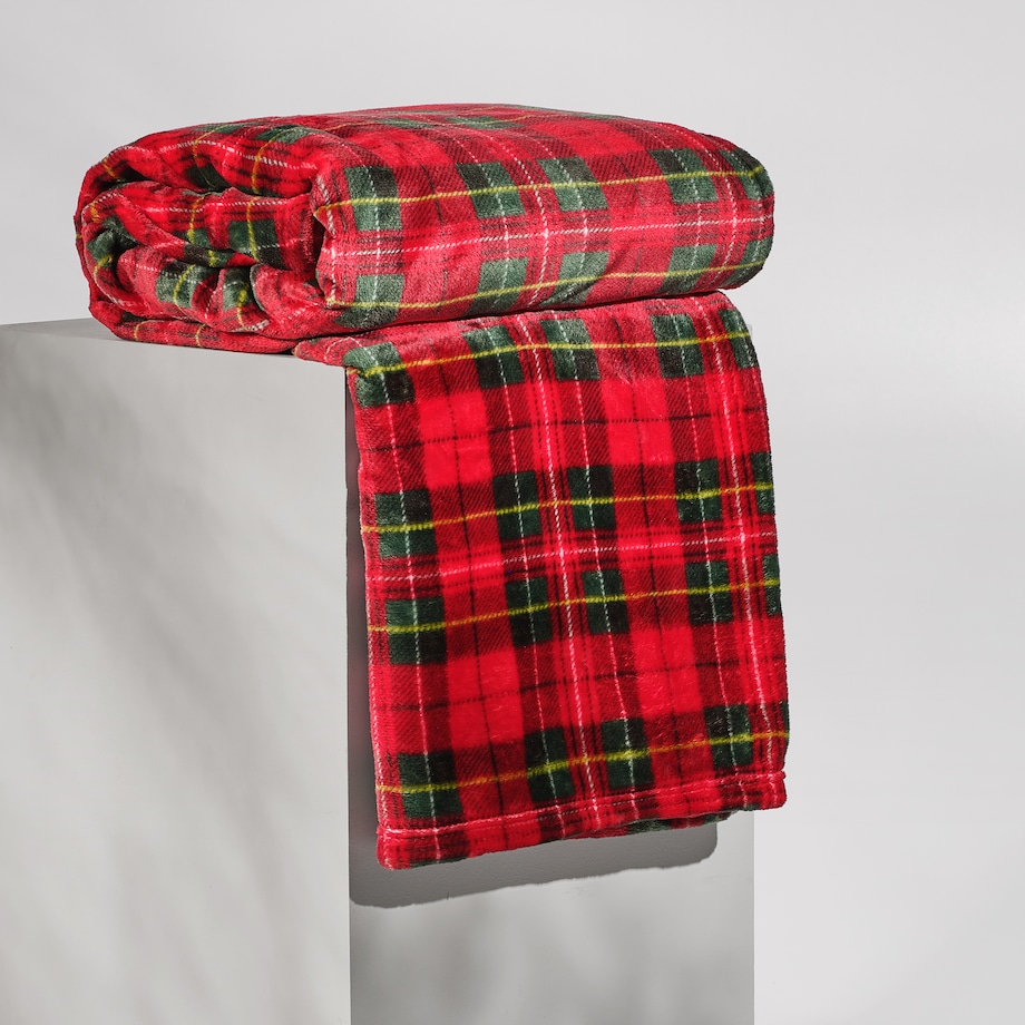 Drukowany koc Coscaro 150x200 cm w kratę