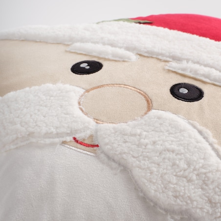 Poszewka Haftowana Clausy 45x45 cm z motywem mikołaja