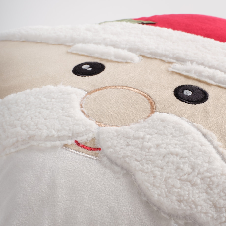 Poszewka Haftowana Clausy 45x45 cm z motywem mikołaja