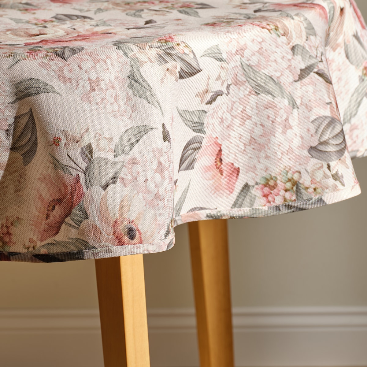 Okrągły obrus Drukowany Amorette ? 145 cm z motywem kwiatowym