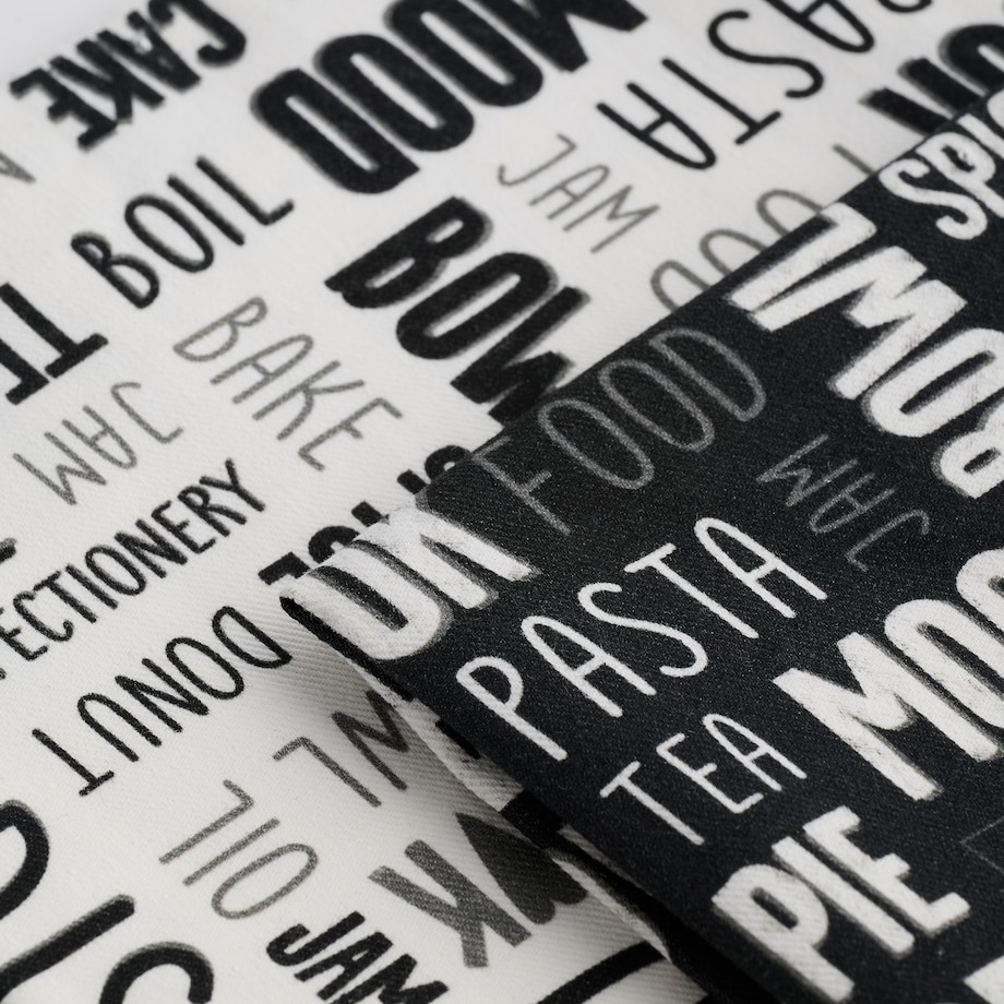 Komplet Ścierek Zifero 45x65 cm z motywem napisów