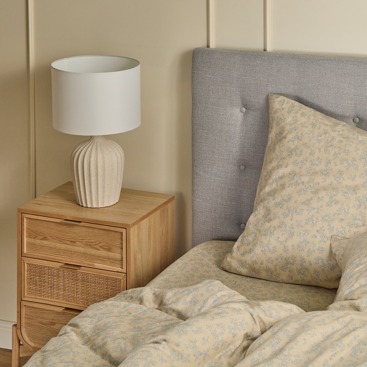 Pościel z bawełny satynowej Rosmarin 200x220 cm z motywem roślinnym