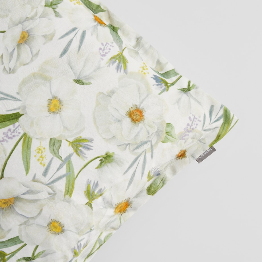 Poszewka z nadrukiem Emeris 45x45 cm z motywem kwiatowym