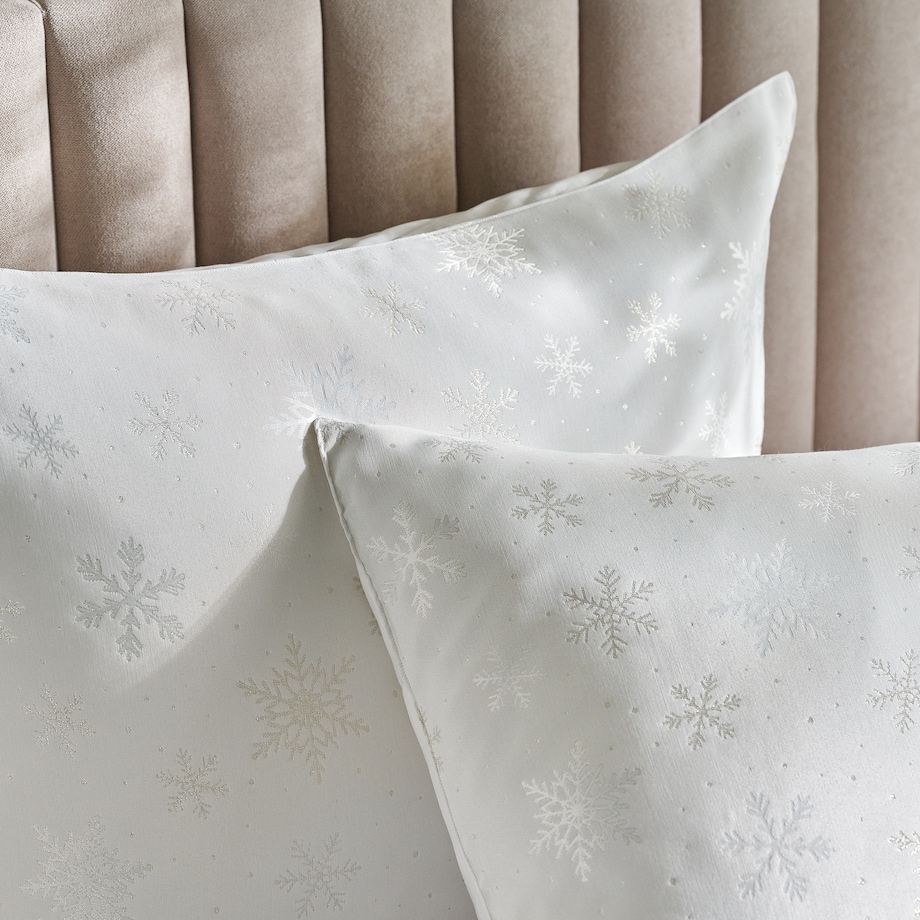 Pościel Żakardowa Preciosita 200x220 cm z motywem śnieżynki