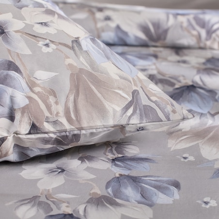 Pościel z bawełny satynowej Fladis 160x200 cm z wzorem kwiatowym